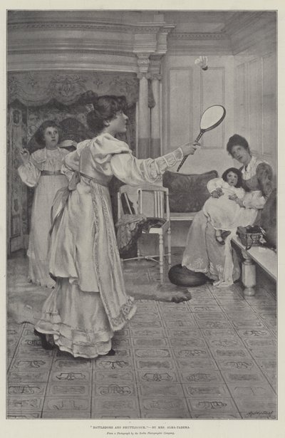 Battledore and Shuttlecock by Lawrence Alma Tadema